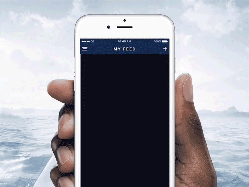 iOS app — feed screen animation app feed gif ios iphone list