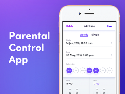 Parental contol app app application ios iphone ui ux