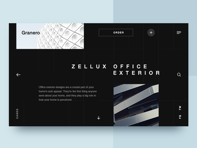 Architecture catalog homepage by Sergey Krasotin on Dribbble