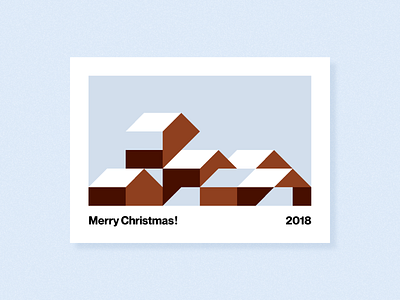 Christmas Cards 2018: Village card christmas holidays illustration postcard