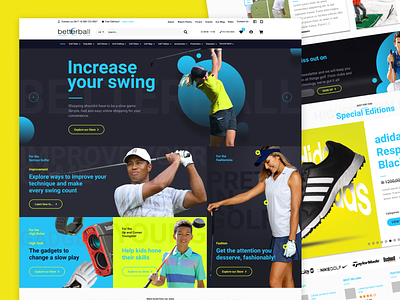 Betterball eCommerce Website Design ecommerce figma figmaafrica figmadesign golf sport website design wordpress