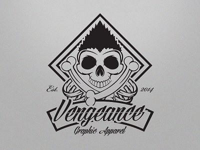 Vengeance Graphic Apparel Logo Design apparel brand graphic logo skull t shirt vengeance