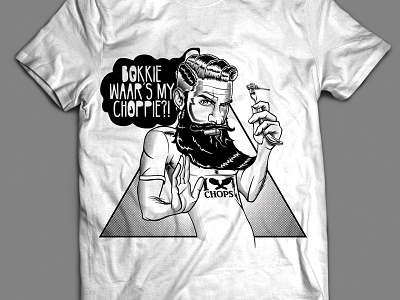 LekkerManLekker T-shirt Concept4 black and white character hipster illustration shirt south africa t shirt vector vector illustration