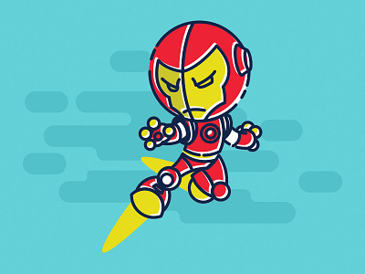 Ironman character comic illustration ironman vector