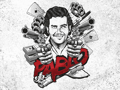 Pablo Escobar Mafia man t-shirt design competition 99designs apparel illustration t-shirt tshirt design typography vector