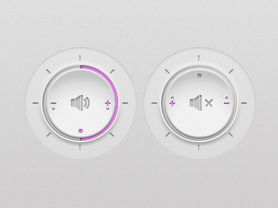 Volume button experiment application button pink soft ui volume