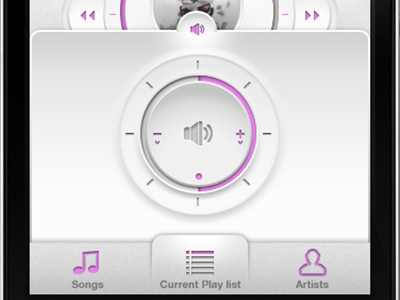 Volume control for music app