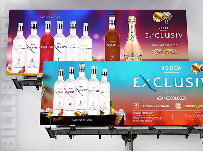 Exclusiv beverages - Billboard branding design graphic design marketing