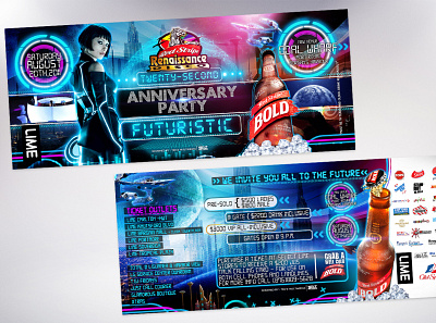 Renaissance Futuristic Party branding graphic design marketing