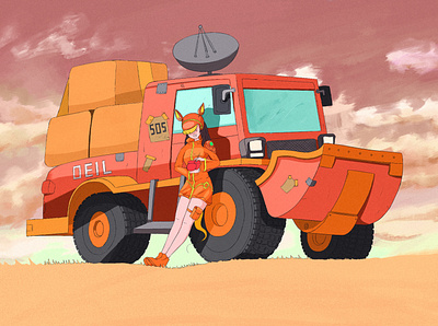 Sandstorm-Bulldozer design illustration