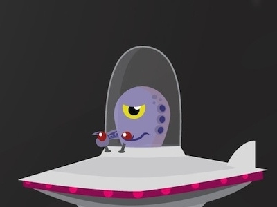 The little guy illustration ufo