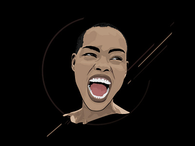 The laughing woman african beauty illustration illustrator laugh portrait vector