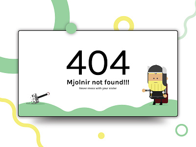 DailyUI #008 - 404 page 404 design interface mjolnir page thor ui ux web