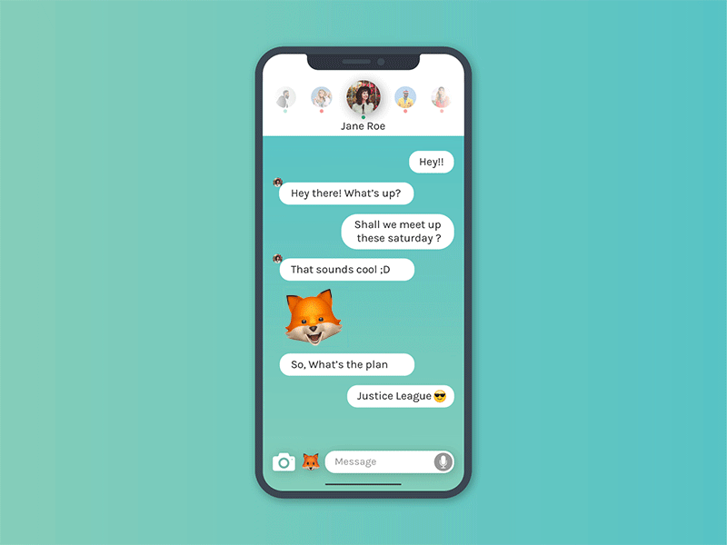 Day 13 Direct Messaging animation app concept design direct interface iphonex message mobile ui ux