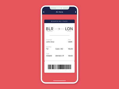 Boarding Pass boarding pass dailyui design interface mobile ui ux web