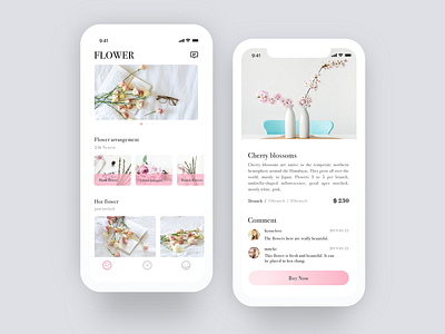 Flower app ui 设计