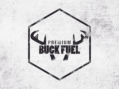 Buck Fuel antlers black buck fuel logo premium texture vector