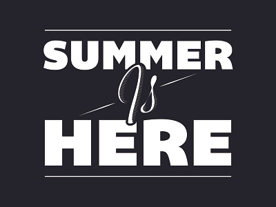 Summer Is Here design graphics here is summer type