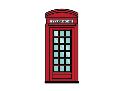 Telephone Box box illustration london red telephone vector