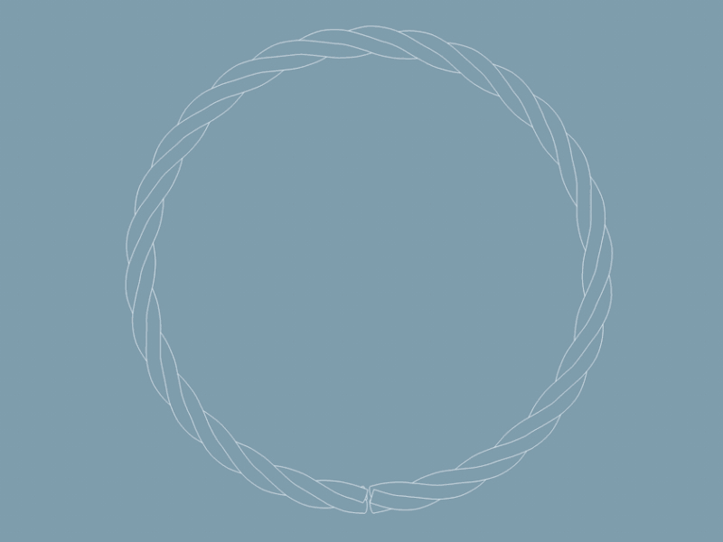 Rope Loop 3d animation blue circle grow loop ring rope spiral string twist white