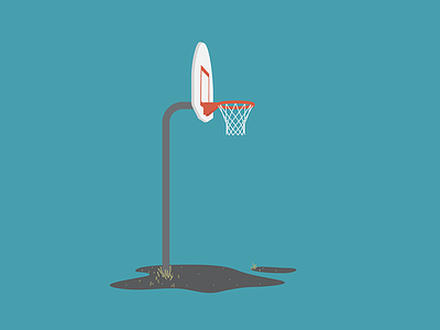 Hoop back basketball board court hoop illustration net park rim