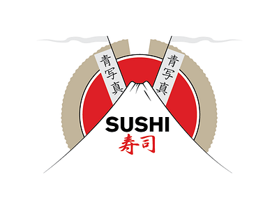 Sushi Blueprint illustrator japan sushi vector