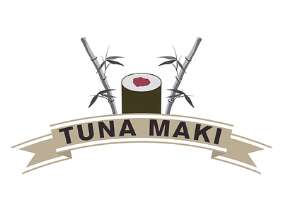 Tuna Maki illustrator japan sushi vector