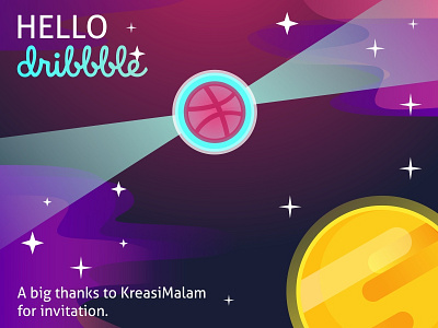 Hello Dribbble! dribbble first nebulae neutron planet shot sky space stars