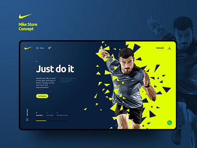 Nike onepage design nike redesign uidesign webdesign website