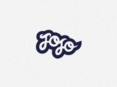 Jojo logo branding handdrawn logo pinkblue typography vector