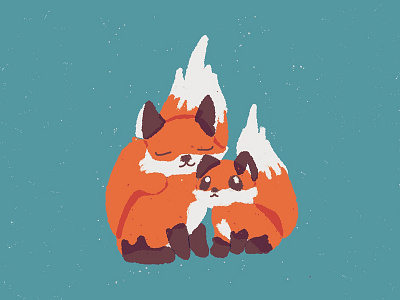 Damn cute foxes