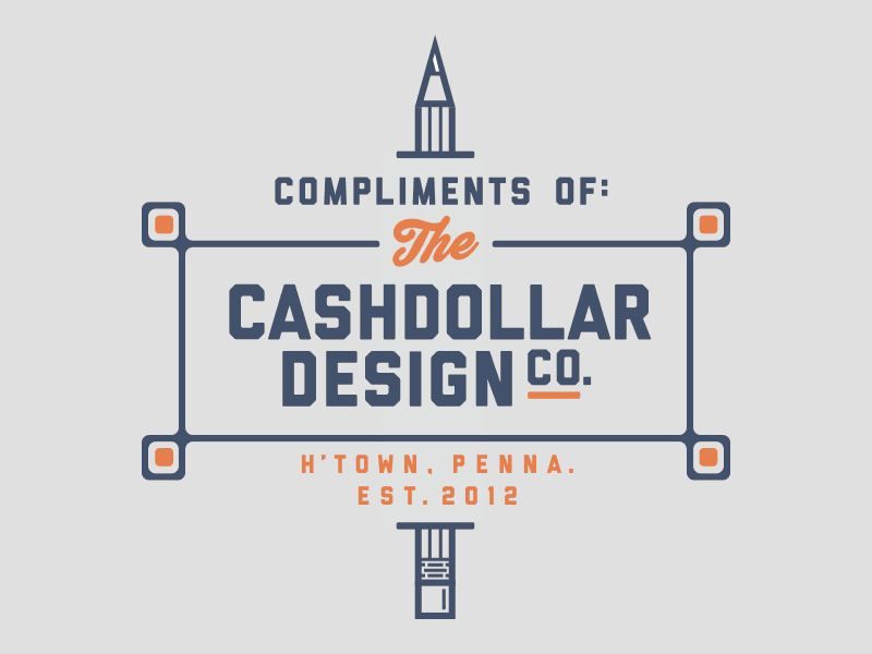 Compliments of Cashdollar Design color-options futurestamp identity