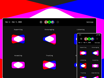 Desktop and Mobile additive color design interface
