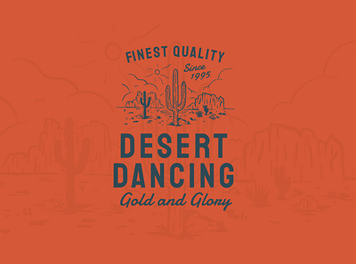 Desert Dancing american badge badge design badge logo badges desert drawing illustration logo logo design