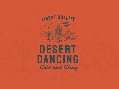 Desert Dancing american badge badge design badge logo badges desert drawing illustration logo logo design
