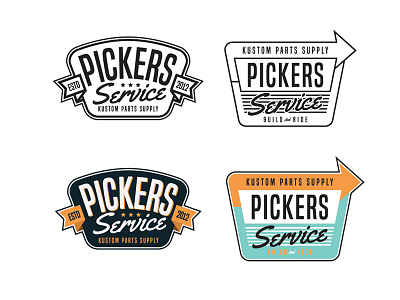 Pickers Service Badges badge enamel pin logo retro sign vintage badge