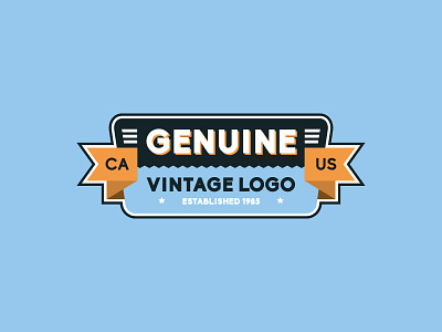 Genuine Vintage Logo badge clean culture hipster logo motor motorcycle retro shape vintage
