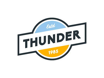 Thunder Badge & Logo Design badge clean culture hipster logo motor motorcycle retro shape vintage