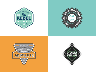 Retro Badges Collection badge clean culture hipster logo motor motorcycle retro shape vintage