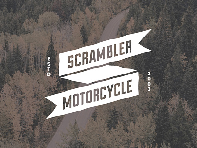 Scrambler Motorcycle badge clean culture hipster logo motor motorcycle retro shape vintage