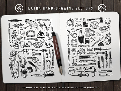Rough Hand Drawing doodle drawing hand drawing illustration knive sketch skull tattoo weapon