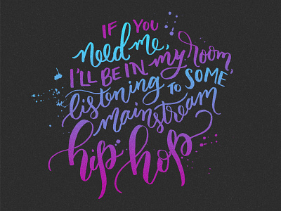 Mainstream Hip Hop douchebag douchebag jar hand lettering lettering new girl tv quotes