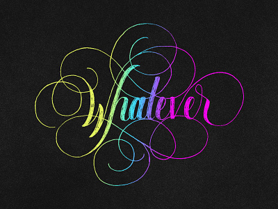 Whatever cursive hand lettering lettering letters process script lettering sketch