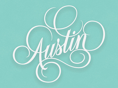 Austin, TX cursive graphic design hand lettering lettering script