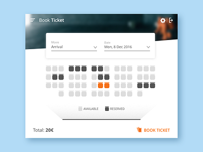 Cinema Book Ticket 2 dashboard design interface minimal mobile ui user ux web