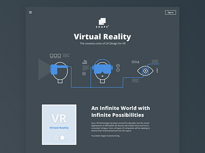 Virtual Reality Microsite Exploratio app branding design flat icon minimal type typography ui ux vector web