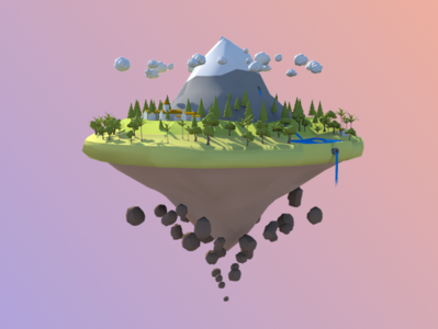 Climate Challenge 3d design low poly mountain render ux design