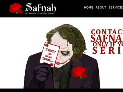 Contact us page [ The Joker] animation graphic design illustration iraq joker the clown prince of crime the jester of genocide the joker
