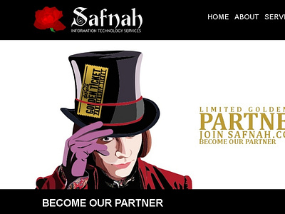 Partnership page with [ Willy Wonka & the Chocolate Factory ]