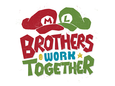 Quiet Boy Studio - Super Mario Brothers design graphic design hand lettering illustration typography